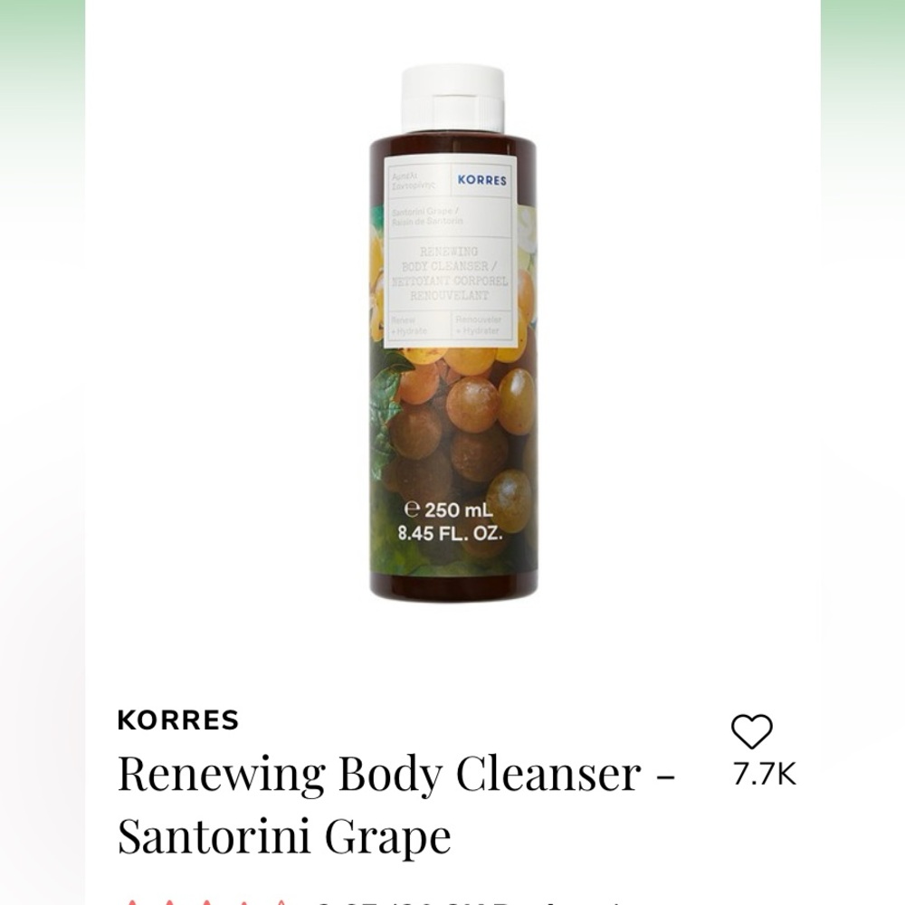 Korres Santorini Grape Renewing Body Cleanser